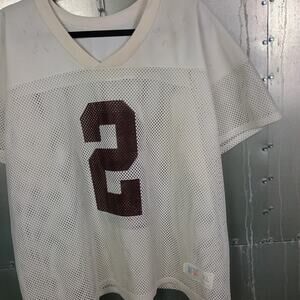 Russell Athletic Vintage 80s Mesh Cropped Football Jersey XL Practice Number 2